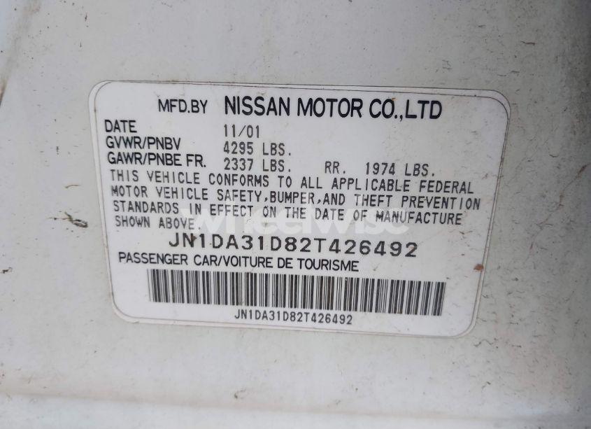 Photo 9 of 2002 Nissan Maxima SE (VIN JN1DA31D82T426492)