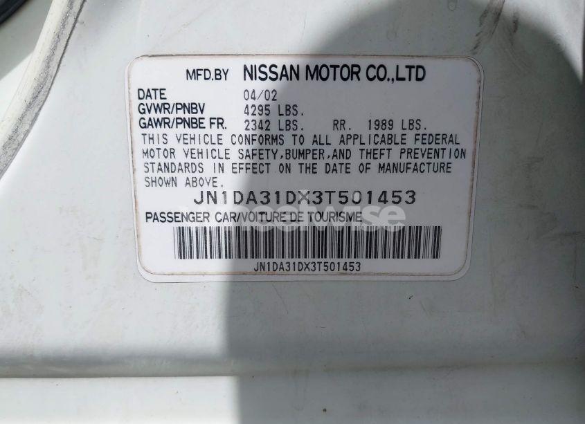 Photo 9 of 2003 Nissan Maxima SE (VIN JN1DA31DX3T501453)