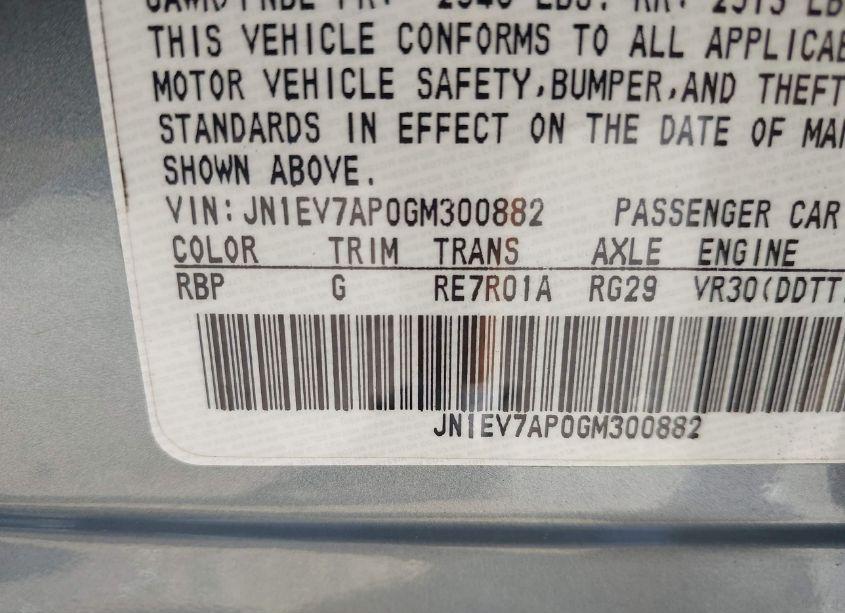 Photo 9 of 2016 Infiniti Q50 3.0T PREMIUM (VIN JN1EV7AP0GM300882)