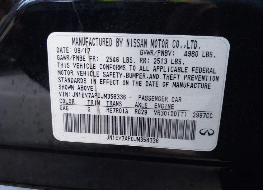 Photo 9 of 2018 Infiniti Q50 3.0T LUXE (VIN JN1EV7AP0JM358336)