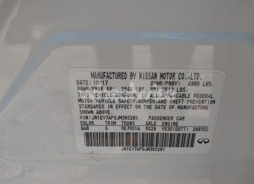 Photo 9 of 2018 Infiniti Q50 3.0T LUXE (VIN JN1EV7AP0JM360281)