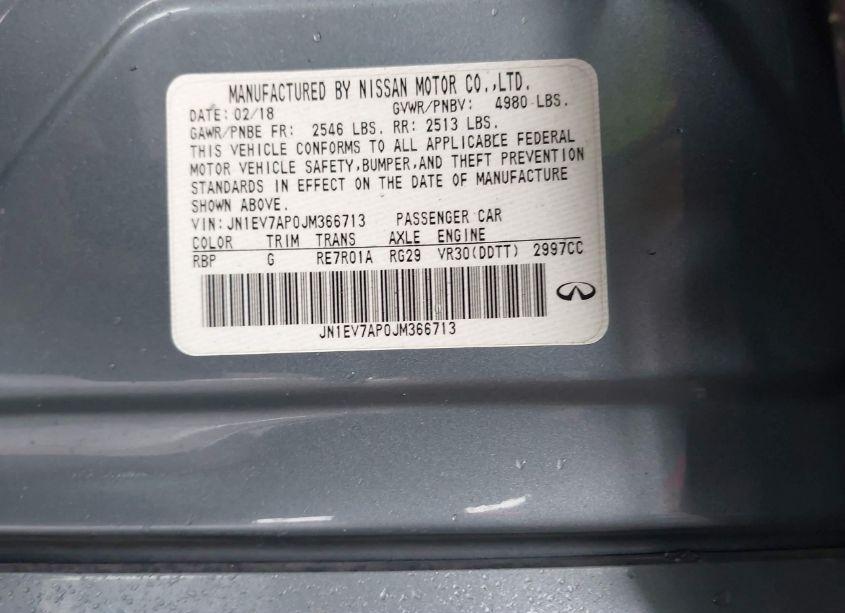 Photo 9 of 2018 Infiniti Q50 3.0T LUXE (VIN JN1EV7AP0JM366713)