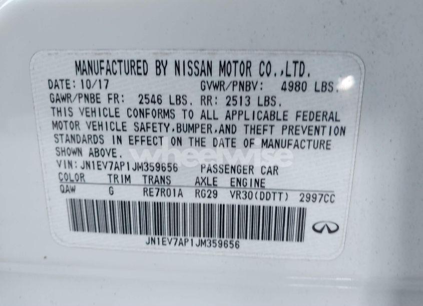 Photo 9 of 2018 Infiniti Q50 3.0T LUXE (VIN JN1EV7AP1JM359656)