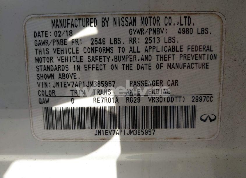 Photo 9 of 2018 Infiniti Q50 3.0T LUXE (VIN JN1EV7AP1JM365957)