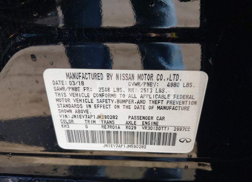 Photo 9 of 2018 Infiniti Q50 3.0T LUXE (VIN JN1EV7AP1JM590282)