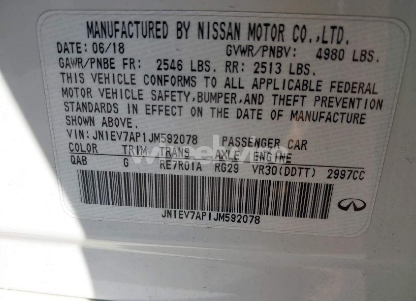 Photo 9 of 2018 Infiniti Q50 3.0T LUXE (VIN JN1EV7AP1JM592078)