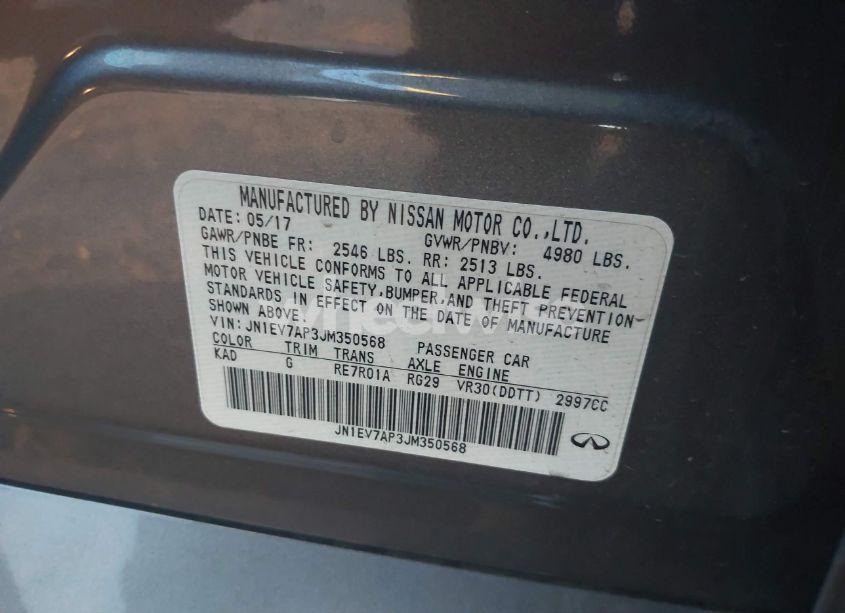 Photo 9 of 2018 Infiniti Q50 3.0T LUXE (VIN JN1EV7AP3JM350568)