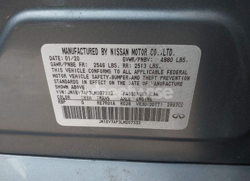 Photo 9 of 2020 Infiniti Q50 (VIN JN1EV7AP3LM207333)