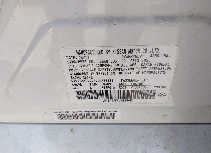 Photo 9 of 2018 Infiniti Q50 3.0T SPORT (VIN JN1EV7AP4JM355651)