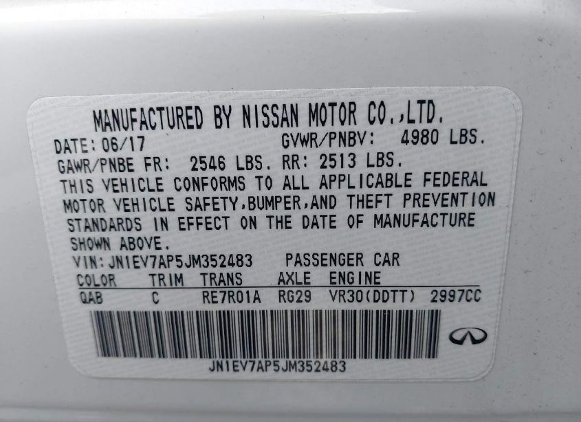 Photo 9 of 2018 Infiniti Q50 3.0T LUXE (VIN JN1EV7AP5JM352483)