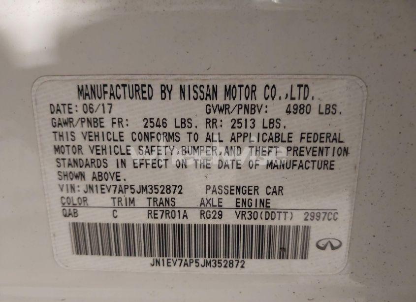 Photo 9 of 2018 Infiniti Q50 3.0T LUXE (VIN JN1EV7AP5JM352872)