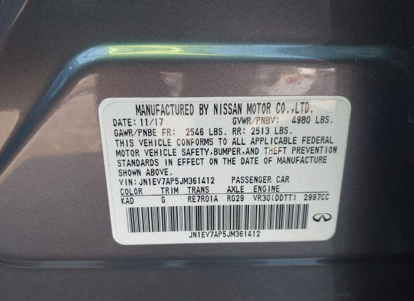 Photo 9 of 2018 Infiniti Q50 3.0T LUXE (VIN JN1EV7AP5JM361412)