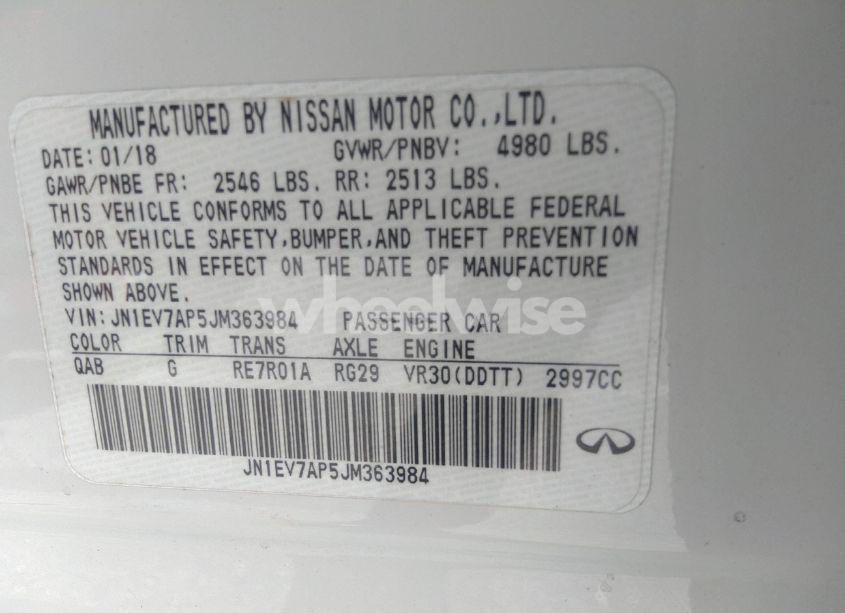 Photo 9 of 2018 Infiniti Q50 3.0T SPORT (VIN JN1EV7AP5JM363984)