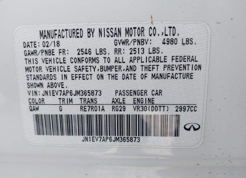 Photo 9 of 2018 Infiniti Q50 3.0T LUXE (VIN JN1EV7AP6JM365873)