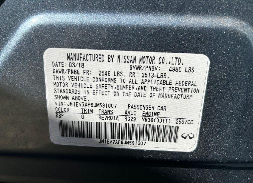 Photo 8 of 2018 Infiniti Q50 3.0T LUXE (VIN JN1EV7AP6JM591007)