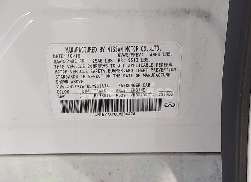 Photo 9 of 2020 Infiniti Q50 LUXE (VIN JN1EV7AP6LM204474)