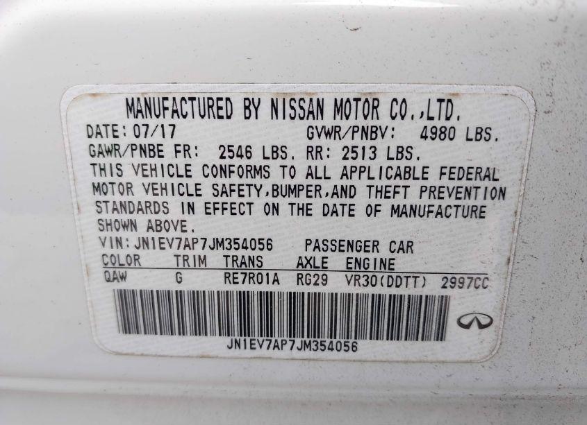 Photo 9 of 2018 Infiniti Q50 3.0T LUXE (VIN JN1EV7AP7JM354056)