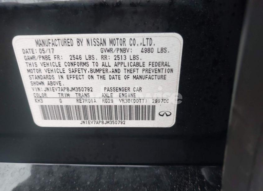 Photo 9 of 2018 Infiniti Q50 3.0T LUXE (VIN JN1EV7AP8JM350792)