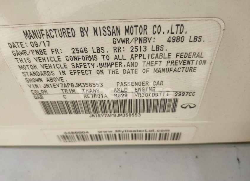 Photo 9 of 2018 Infiniti Q50 3.0T LUXE (VIN JN1EV7AP8JM358553)