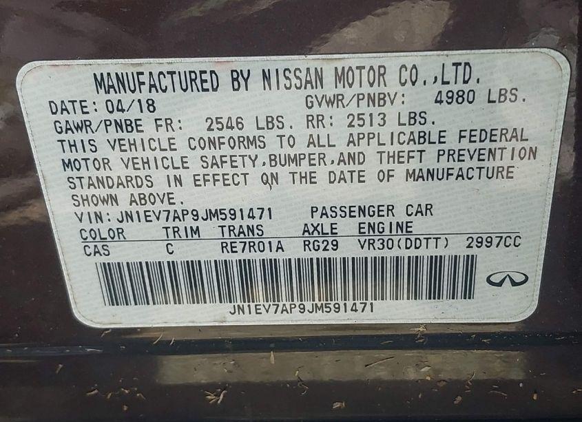 Photo 9 of 2018 Infiniti Q50 3.0T LUXE (VIN JN1EV7AP9JM591471)