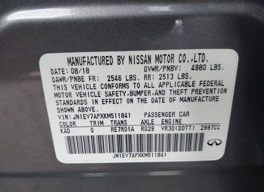 Photo 9 of 2019 Infiniti Q50 3.0T LUXE (VIN JN1EV7APXKM511841)