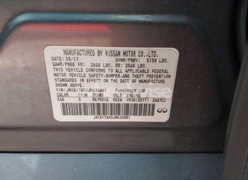 Photo 9 of 2018 Infiniti Q50 3.0T SPORT (VIN JN1EV7AR0JM430881)