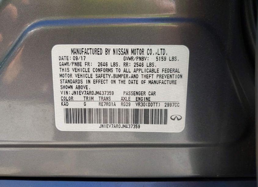 Photo 9 of 2018 Infiniti Q50 3.0T LUXE (VIN JN1EV7AR0JM437359)