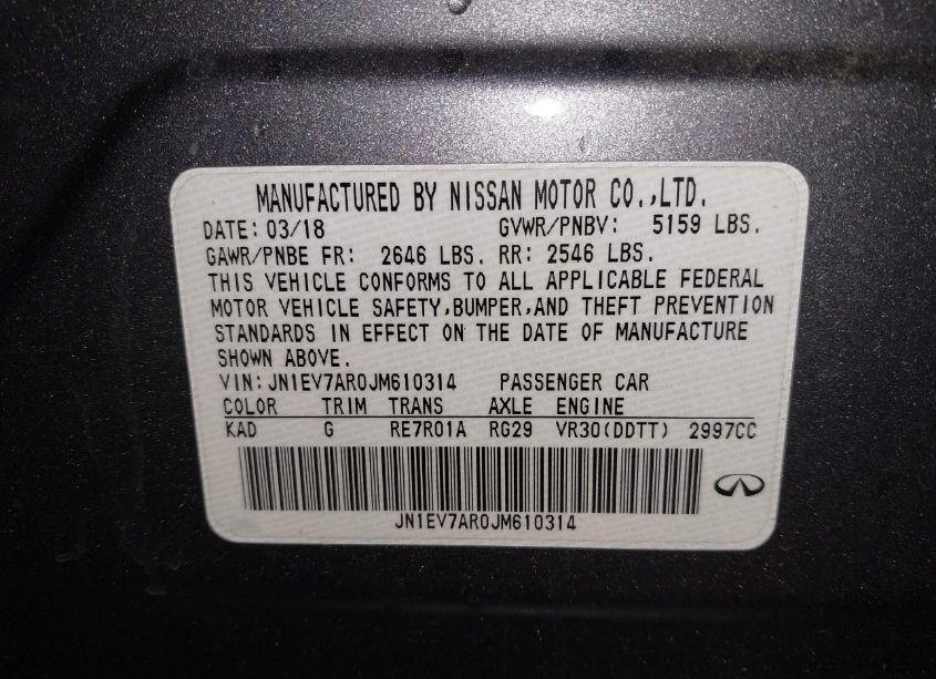 Photo 9 of 2018 Infiniti Q50 3.0T LUXE (VIN JN1EV7AR0JM610314)