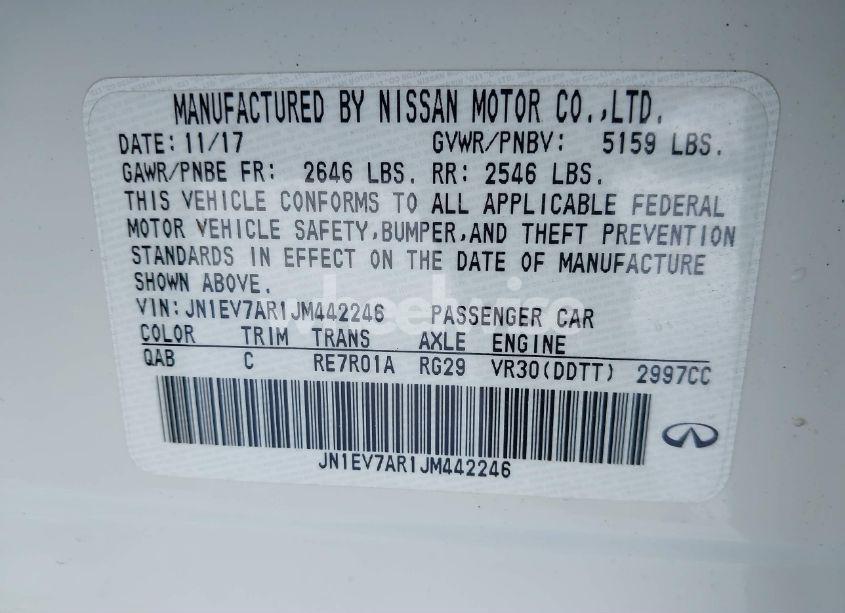 Photo 9 of 2018 Infiniti Q50 3.0T LUXE (VIN JN1EV7AR1JM442246)