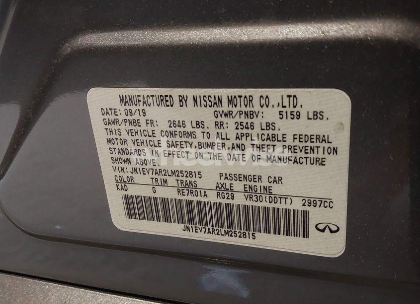 Photo 9 of 2020 Infiniti Q50 SPORT AWD (VIN JN1EV7AR2LM252815)