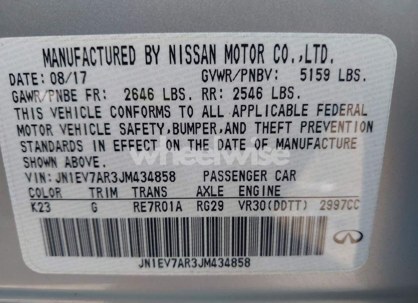 Photo 9 of 2018 Infiniti Q50 3.0T LUXE (VIN JN1EV7AR3JM434858)