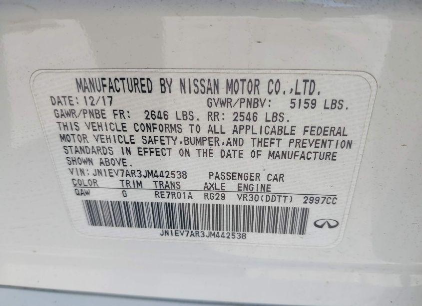 Photo 9 of 2018 Infiniti Q50 3.0T LUXE (VIN JN1EV7AR3JM442538)