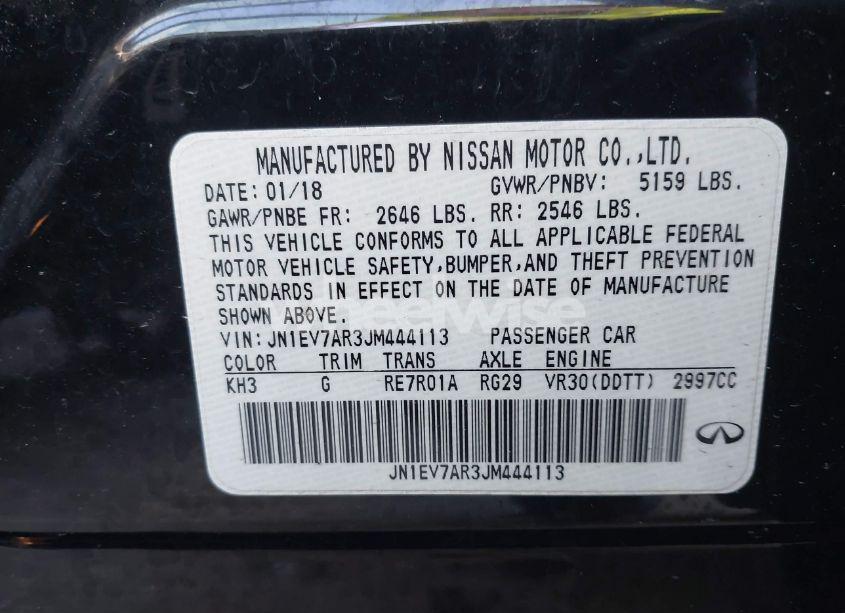 Photo 9 of 2018 Infiniti Q50 3.0T LUXE (VIN JN1EV7AR3JM444113)