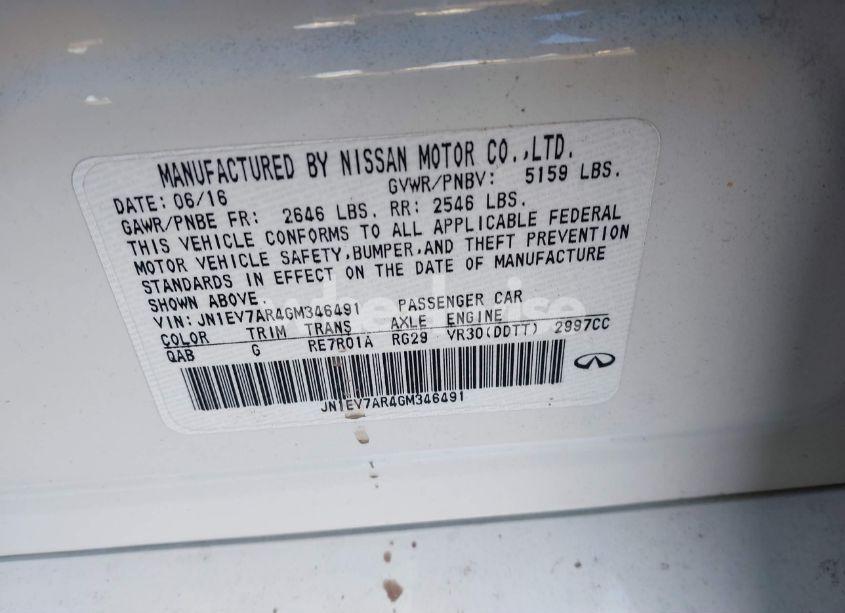 Photo 9 of 2016 Infiniti Q50 3.0T PREMIUM/3.0T SPORT (VIN JN1EV7AR4GM346491)