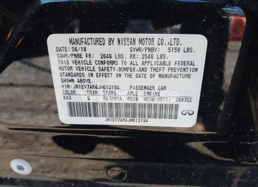 Photo 9 of 2018 Infiniti Q50 3.0T LUXE (VIN JN1EV7AR4JM612194)