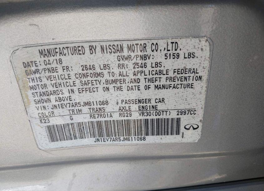 Photo 9 of 2018 Infiniti Q50 3.0T LUXE (VIN JN1EV7AR5JM611068)