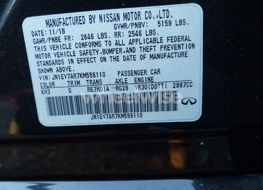 Photo 9 of 2019 Infiniti Q50 3.0T LUXE (VIN JN1EV7AR7KM556110)