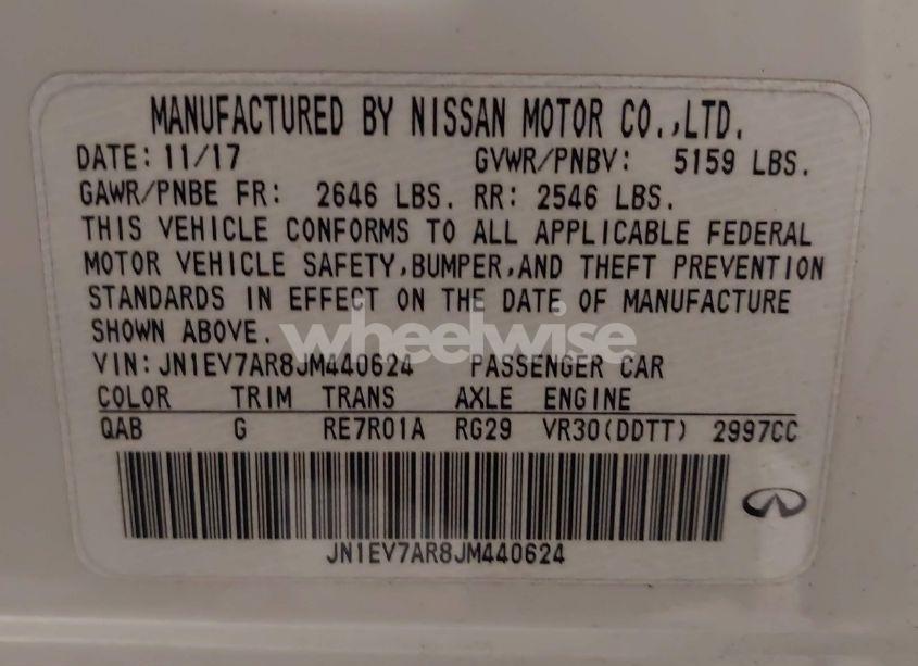 Photo 9 of 2018 Infiniti Q50 3.0T LUXE (VIN JN1EV7AR8JM440624)