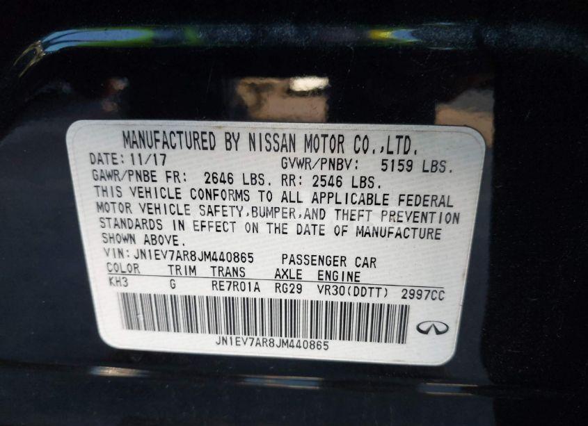 Photo 9 of 2018 Infiniti Q50 3.0T LUXE (VIN JN1EV7AR8JM440865)