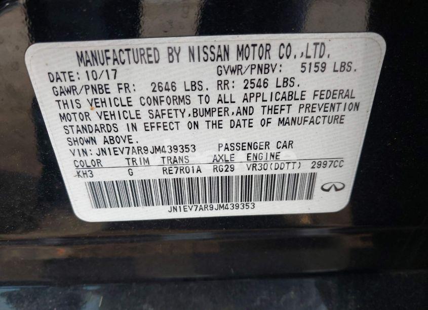 Photo 9 of 2018 Infiniti Q50 3.0T SPORT (VIN JN1EV7AR9JM439353)