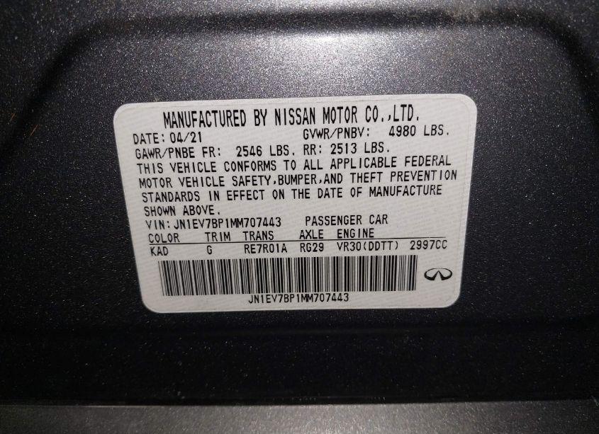 Photo 9 of 2021 Infiniti Q50 LUXE (VIN JN1EV7BP1MM707443)