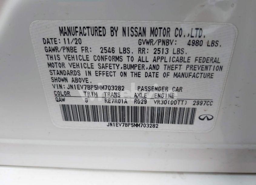 Photo 9 of 2021 Infiniti Q50 LUXE (VIN JN1EV7BP5MM703282)