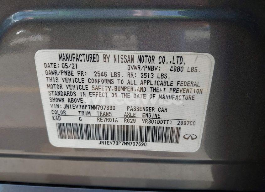 Photo 9 of 2021 Infiniti Q50 LUXE (VIN JN1EV7BP7MM707690)