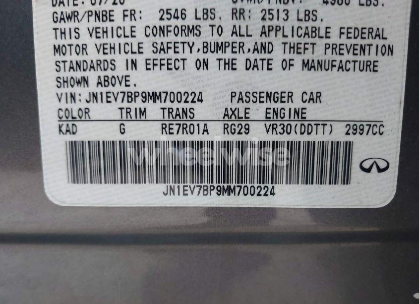 Photo 9 of 2021 Infiniti Q50 LUXE (VIN JN1EV7BP9MM700224)