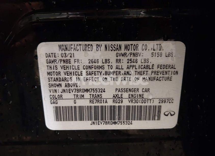 Photo 9 of 2021 Infiniti Q50 LUXE AWD (VIN JN1EV7BR0MM755324)