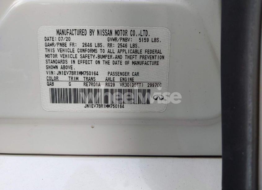 Photo 9 of 2021 Infiniti Q50 LUXE AWD (VIN JN1EV7BR1MM750164)