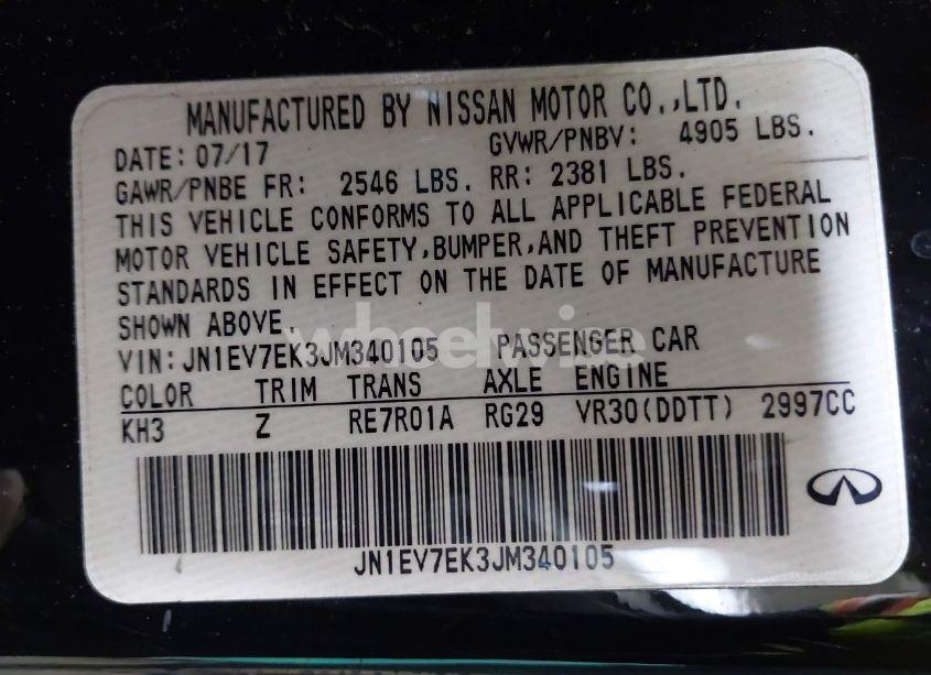 Photo 9 of 2018 Infiniti Q60 3.0T LUXE (VIN JN1EV7EK3JM340105)