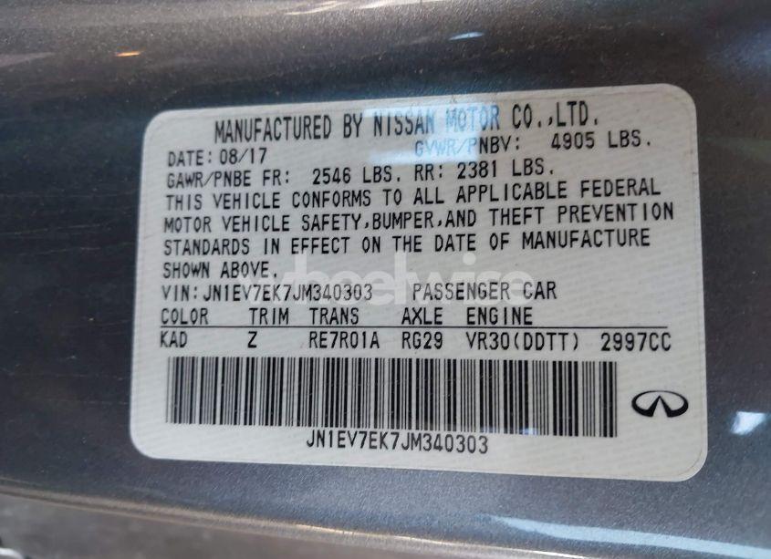 Photo 9 of 2018 Infiniti Q60 3.0T SPORT (VIN JN1EV7EK7JM340303)