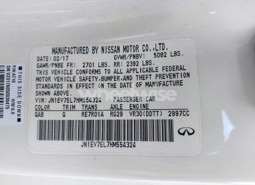 Photo 9 of 2017 Infiniti Q60 3.0T PREMIUM (VIN JN1EV7EL7HM554324)