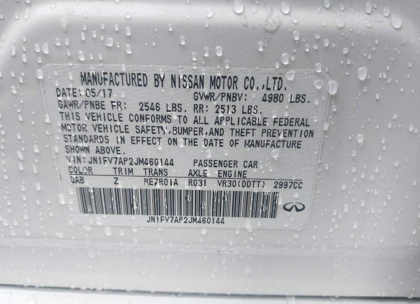 Photo 9 of 2018 Infiniti Q50 3.0T RED SPORT 400 (VIN JN1FV7AP2JM460144)